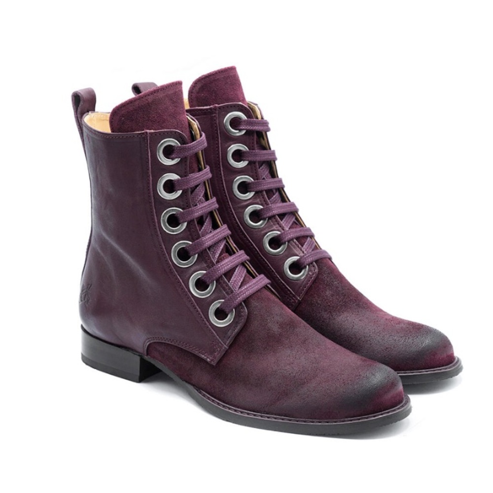 John Fluevog Biblio DaCosta, burgundy, size 9